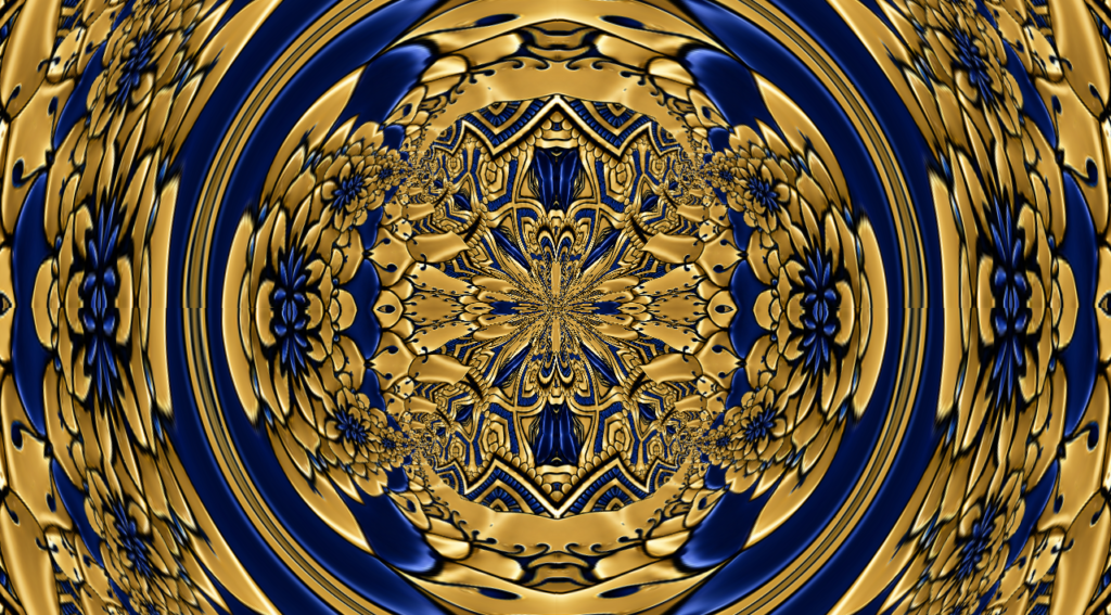 Royal Blue Golden Mandala