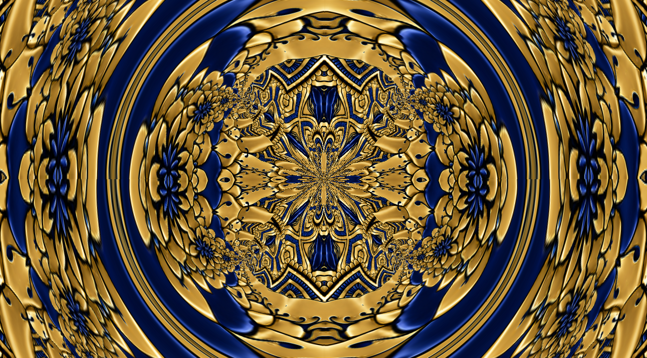Royal Blue Golden Mandala