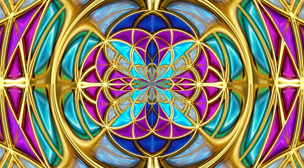Iridescent Sapphire Mosaic