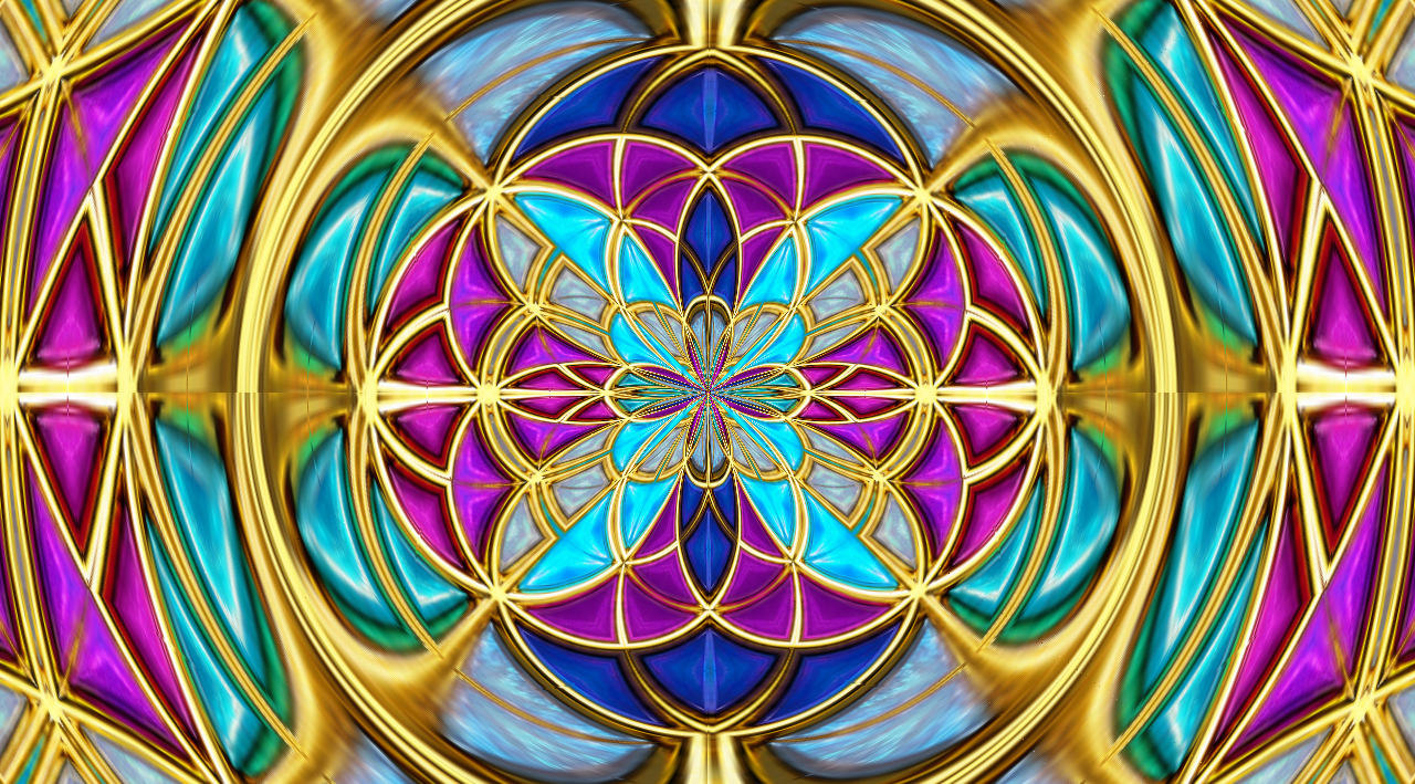 Iridescent Sapphire Mosaic