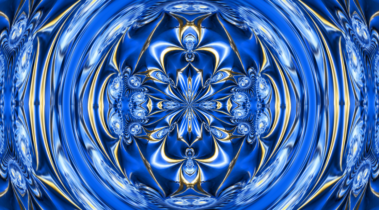Royal Blue Golden Reflections
