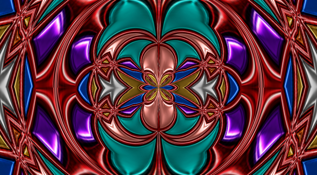 Crimson Teal Metallic Elegance