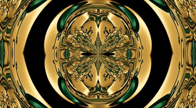 Golden Emerald Embrace