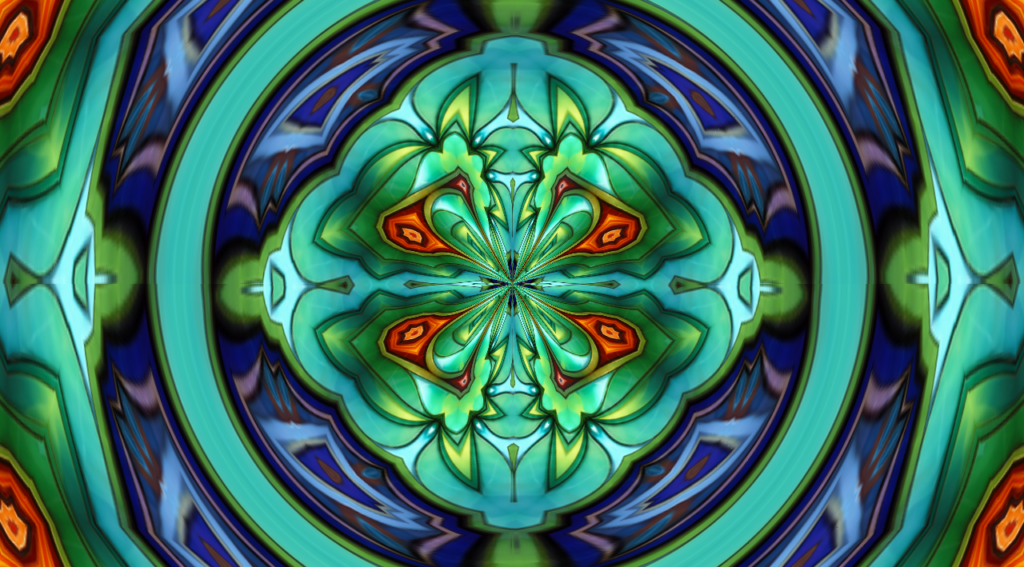 Colored Flowers - Metallic Edges 3D