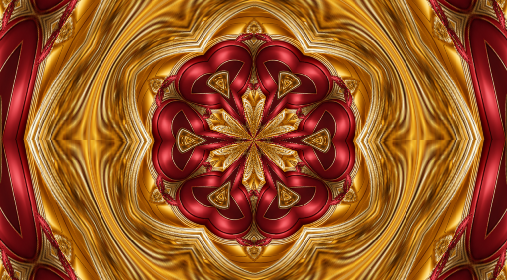 Gorgeous Gold-Red 3D